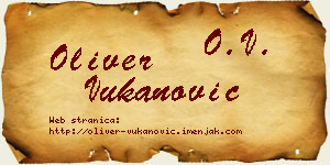 Oliver Vukanović vizit kartica